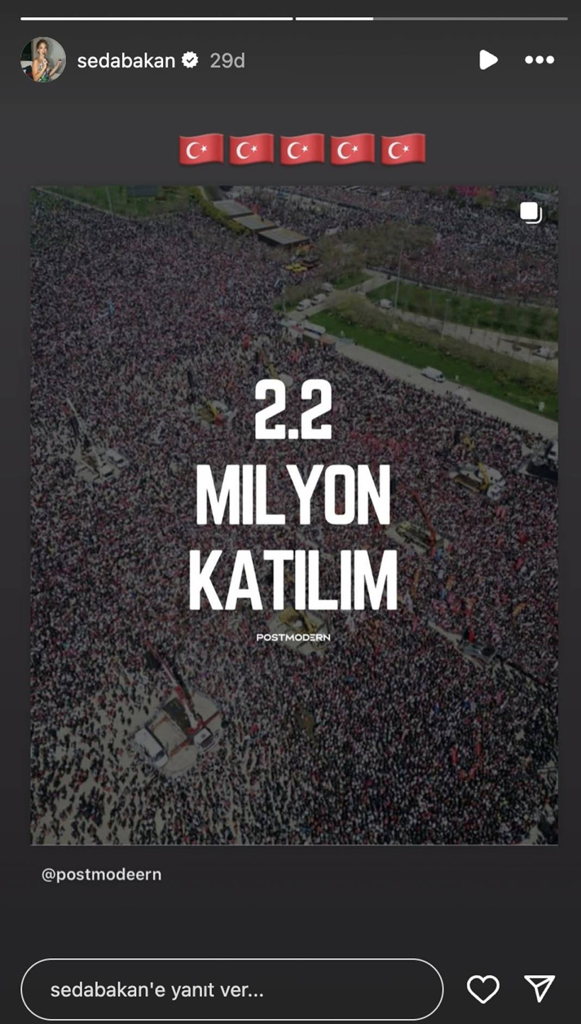 İstanbul'daki dev mitingde ünlüler de yer aldı: Sosyal medyada destek paylaşımları yağdı - Fotoğraf: 16